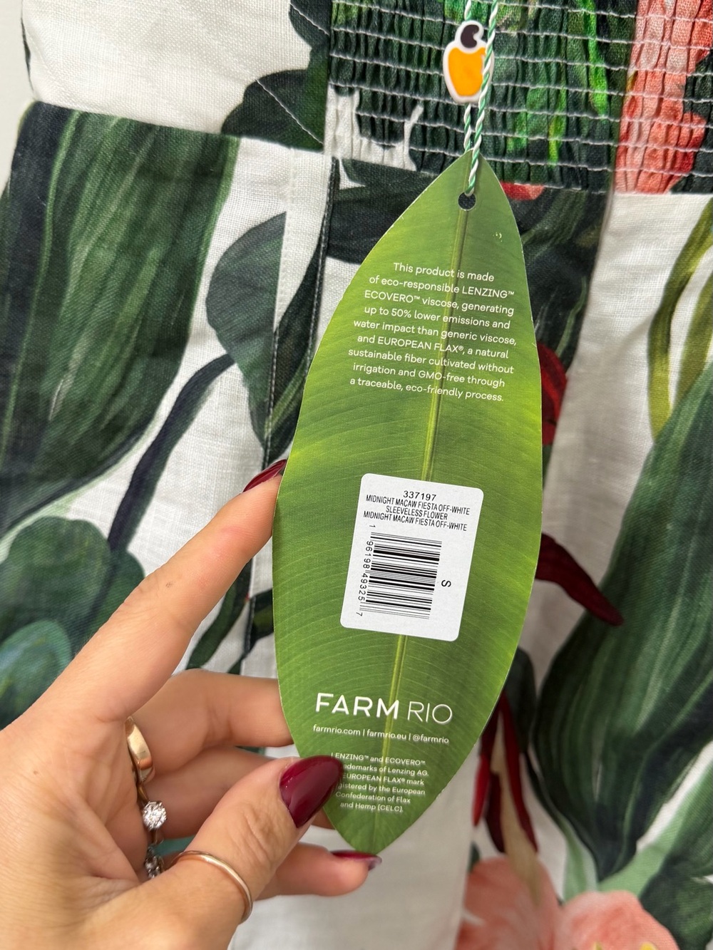 FARM Rio Off-White Midnight Macaw Fiesta Mini Dress - Picture 7 of 8